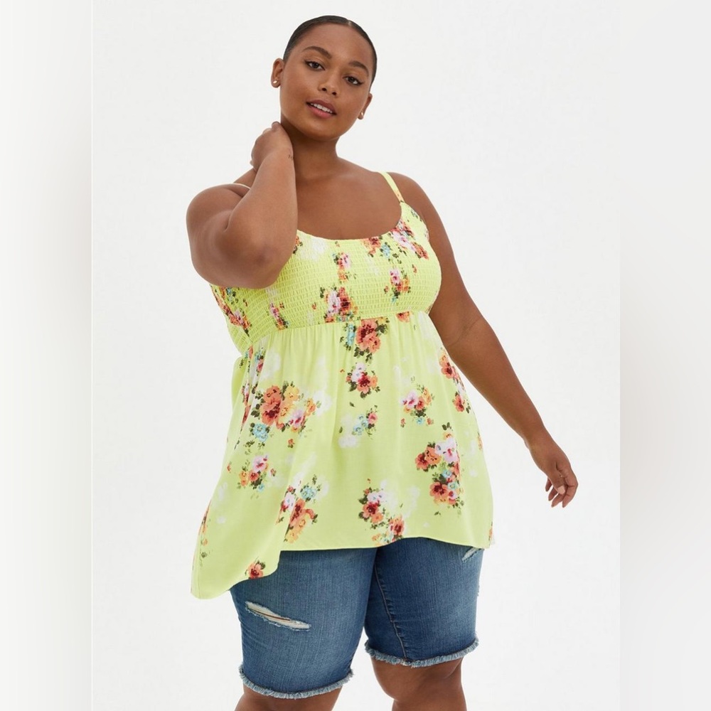 Babydoll Challis Smocked Cami